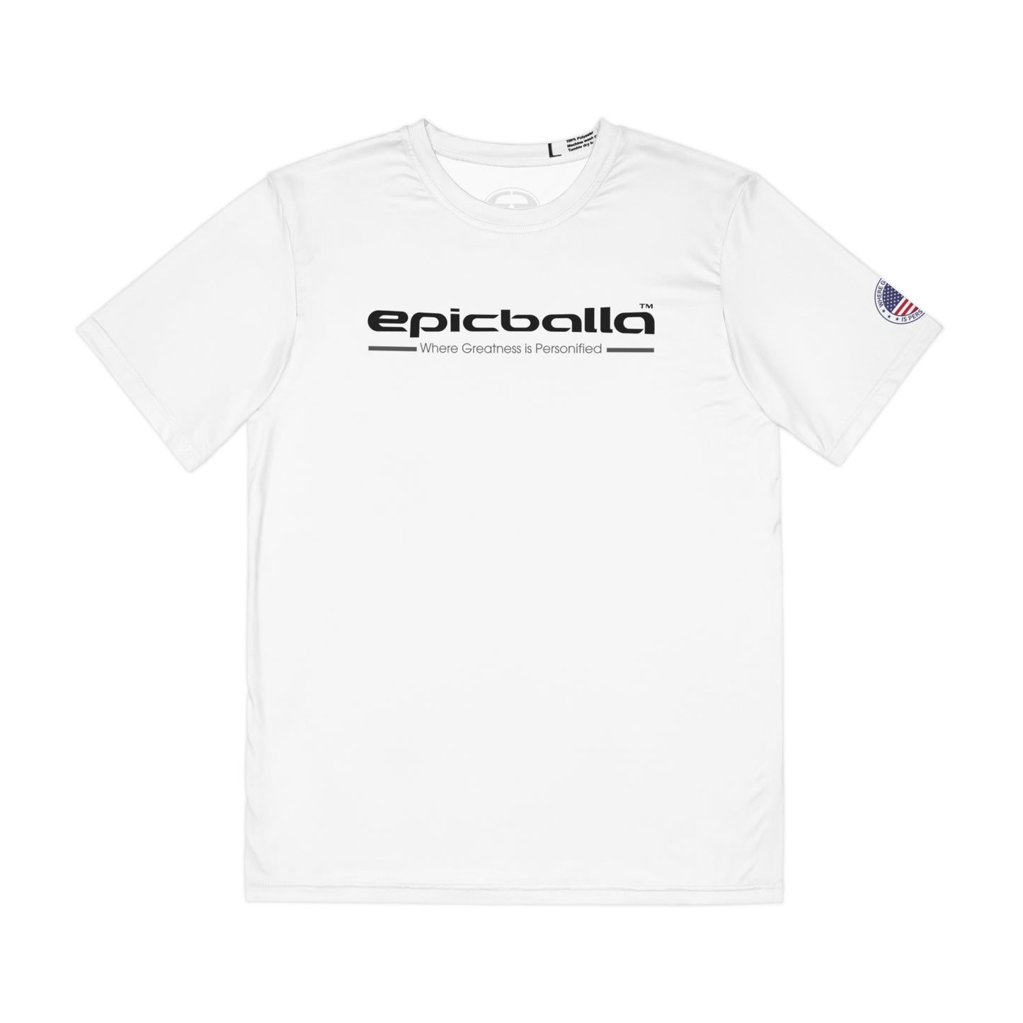 Ulta Soft White Epicballa Performance Tee - Where Greatness is Personified