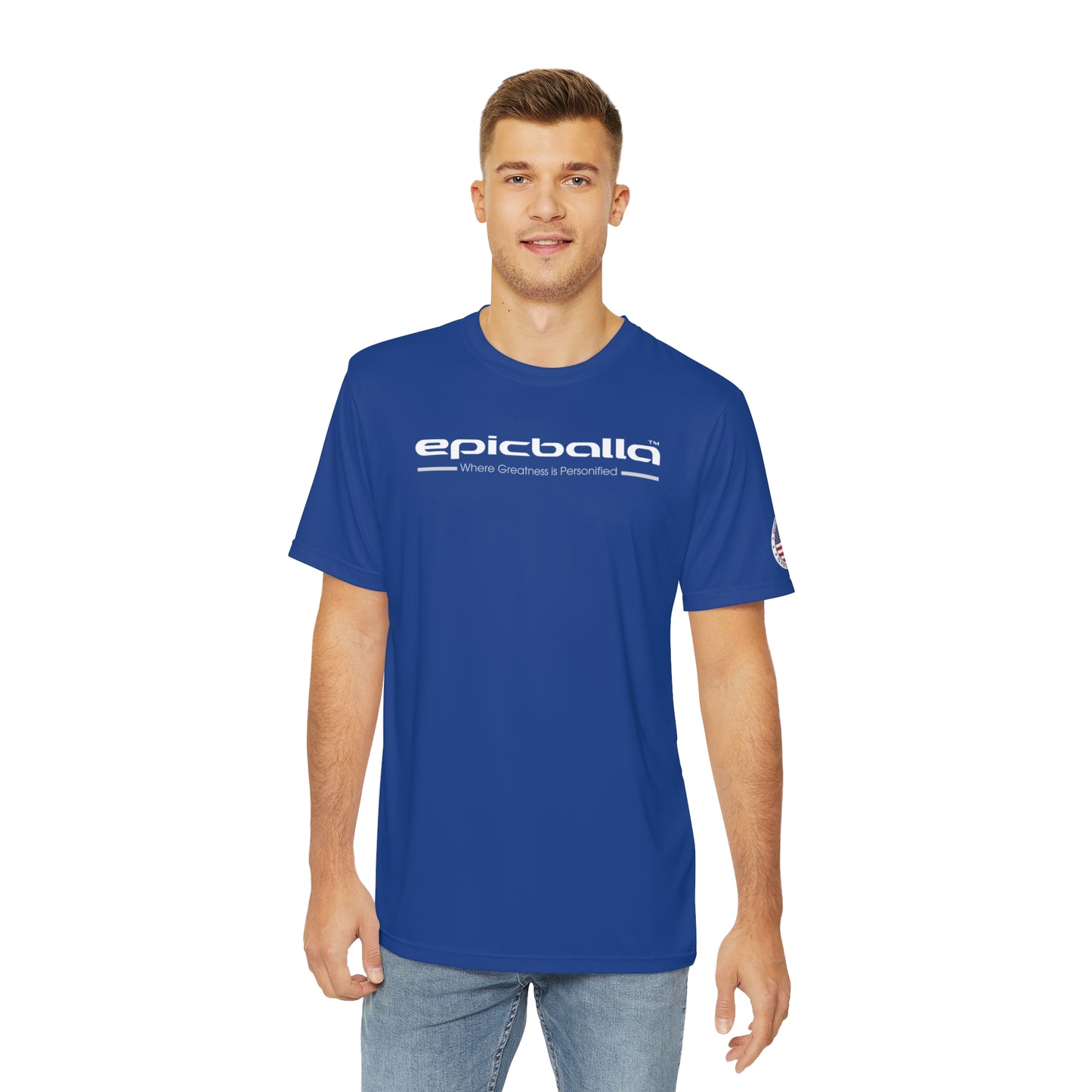 Ulta Soft Blue Epicballa Performance Tee - Where Greatness is Personified