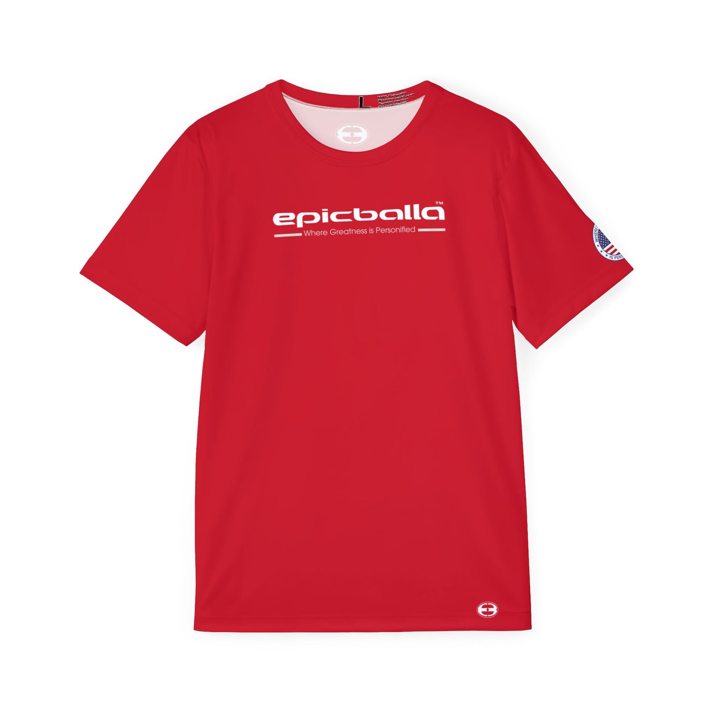 Red Epicballa Performance Tee - Where Greatness is Personified