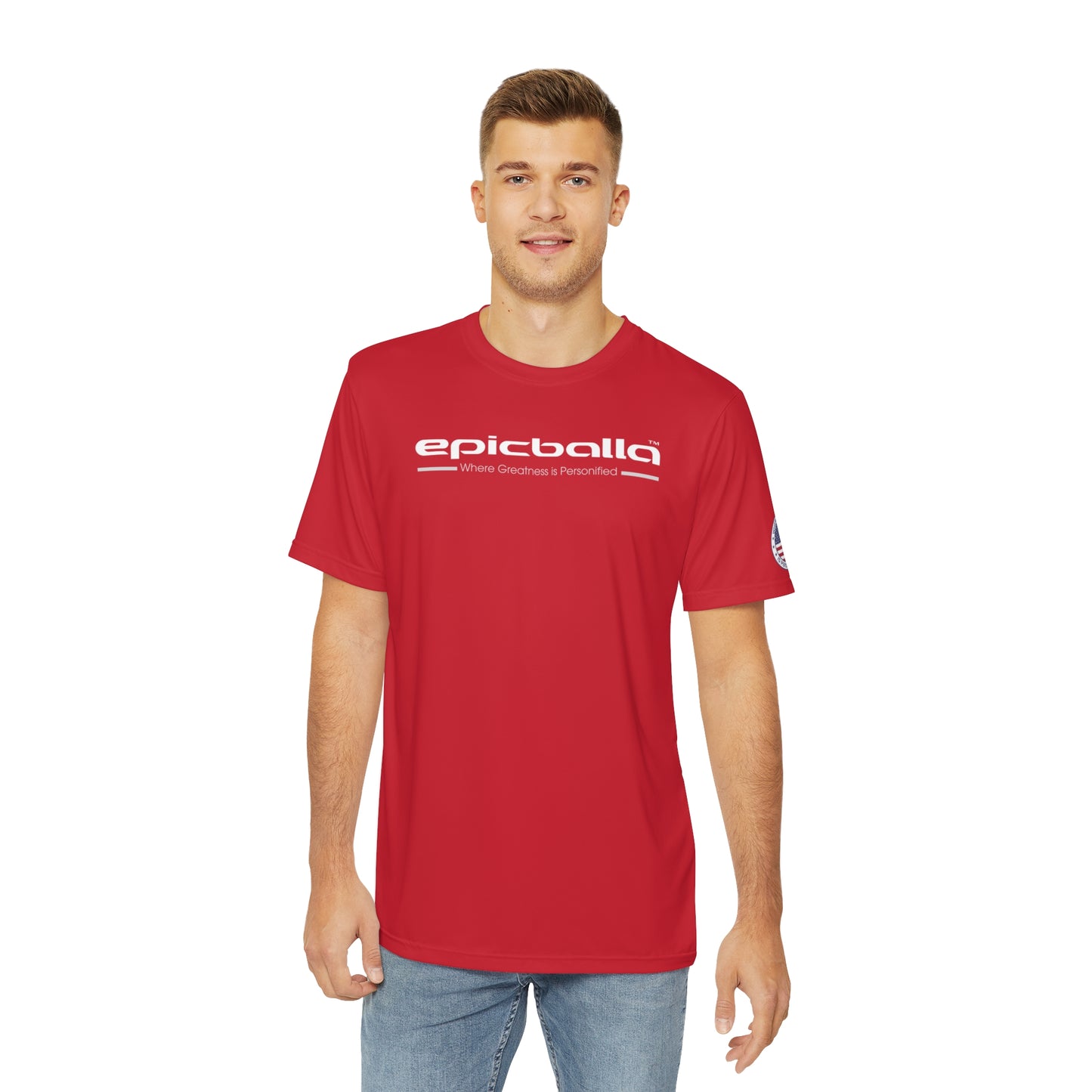 Ulta Soft Red Epicballa Performance Tee - Where Greatness is Personified