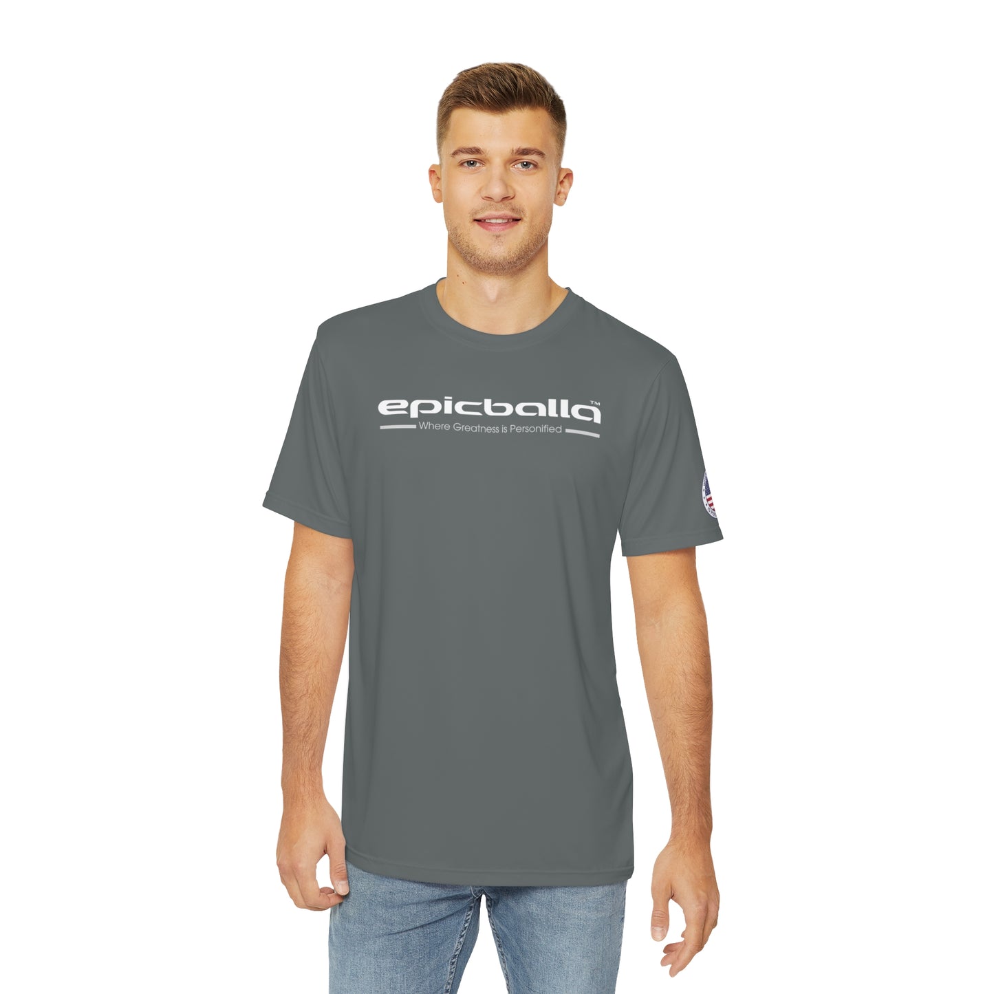 Ulta Soft Grey Epicballa Performance Tee - Where Greatness is Personified