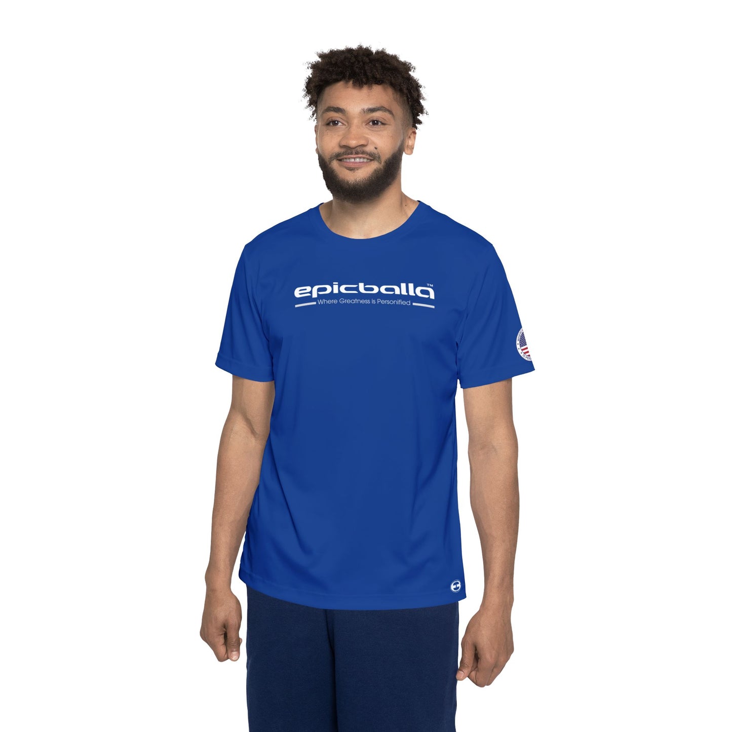 Blue Epicballa Performance Tee - Where Greatness is Personified