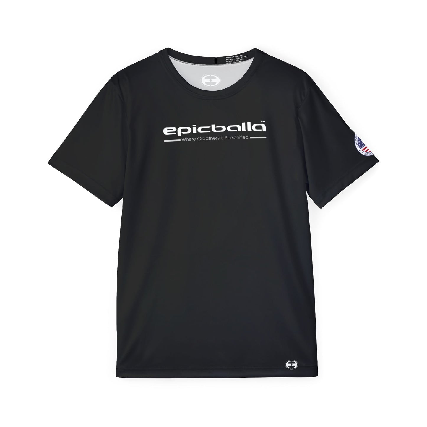 Black Epicballa Performance Tee - Where Greatness is Personified