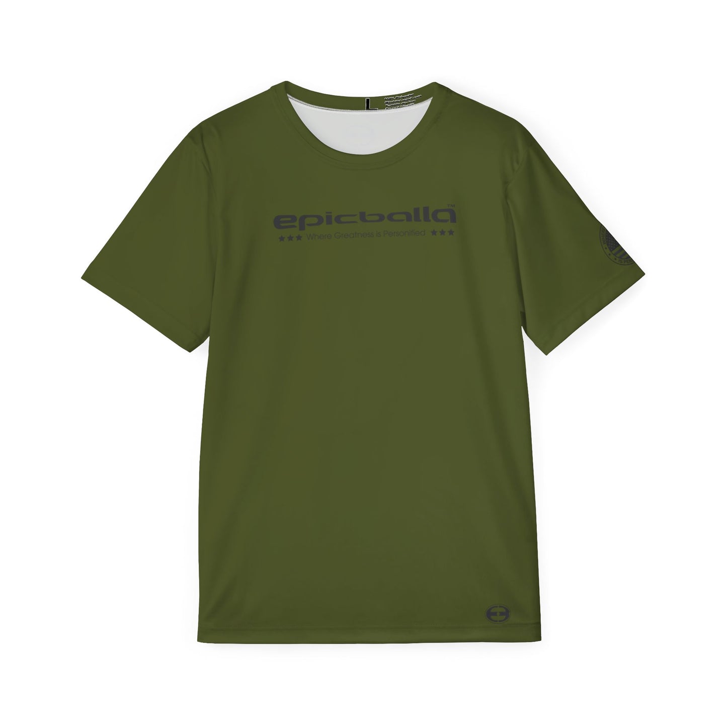 Army Green Epicballa Performance Tee - Where Greatness is Personified