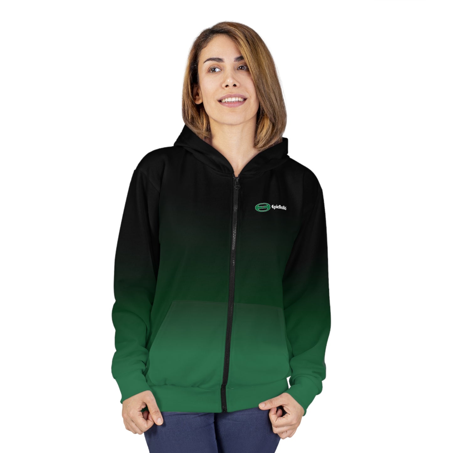 Unisex Zip Hoodie Team Green