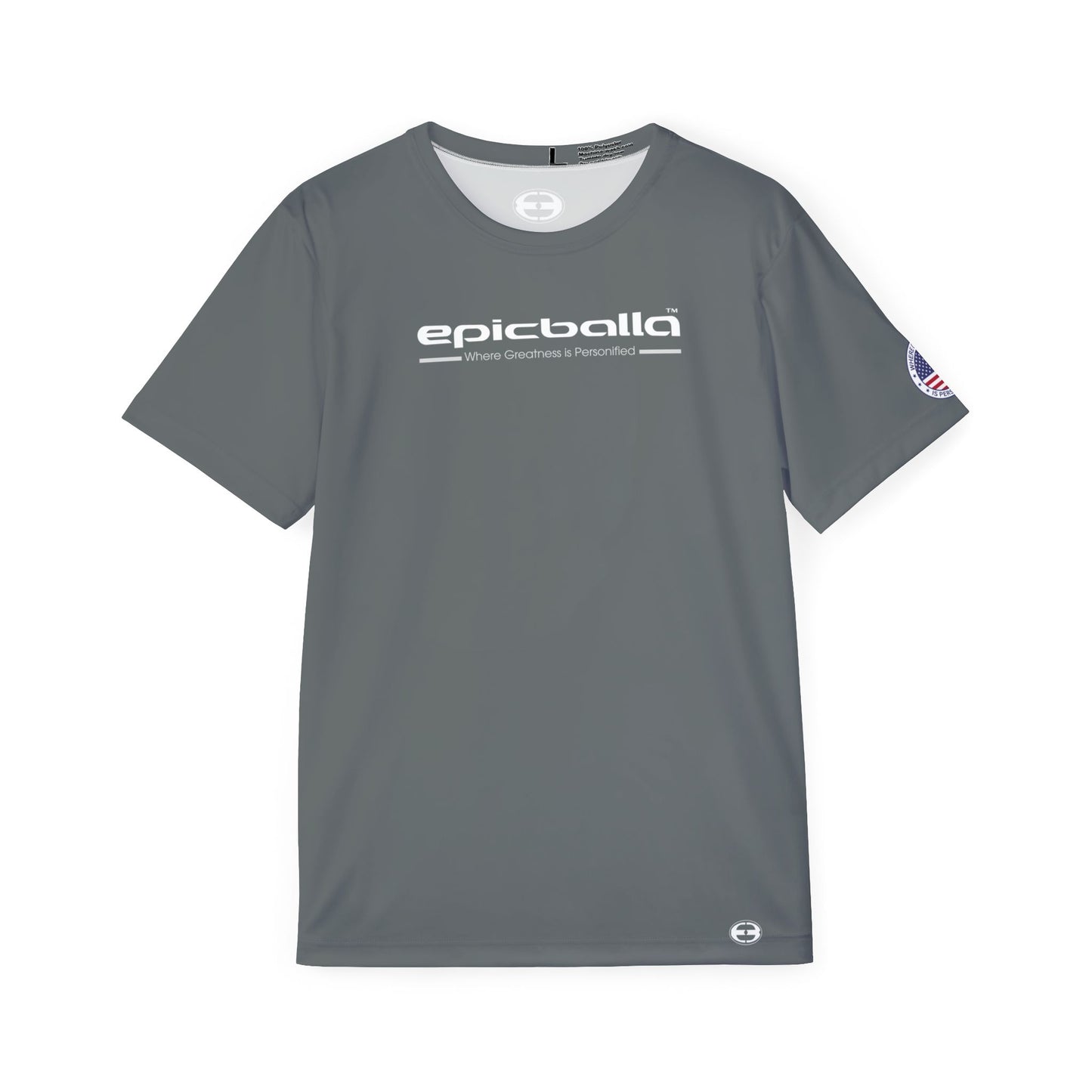 Grey Epicballa Performance Tee - Where Greatness is Personified