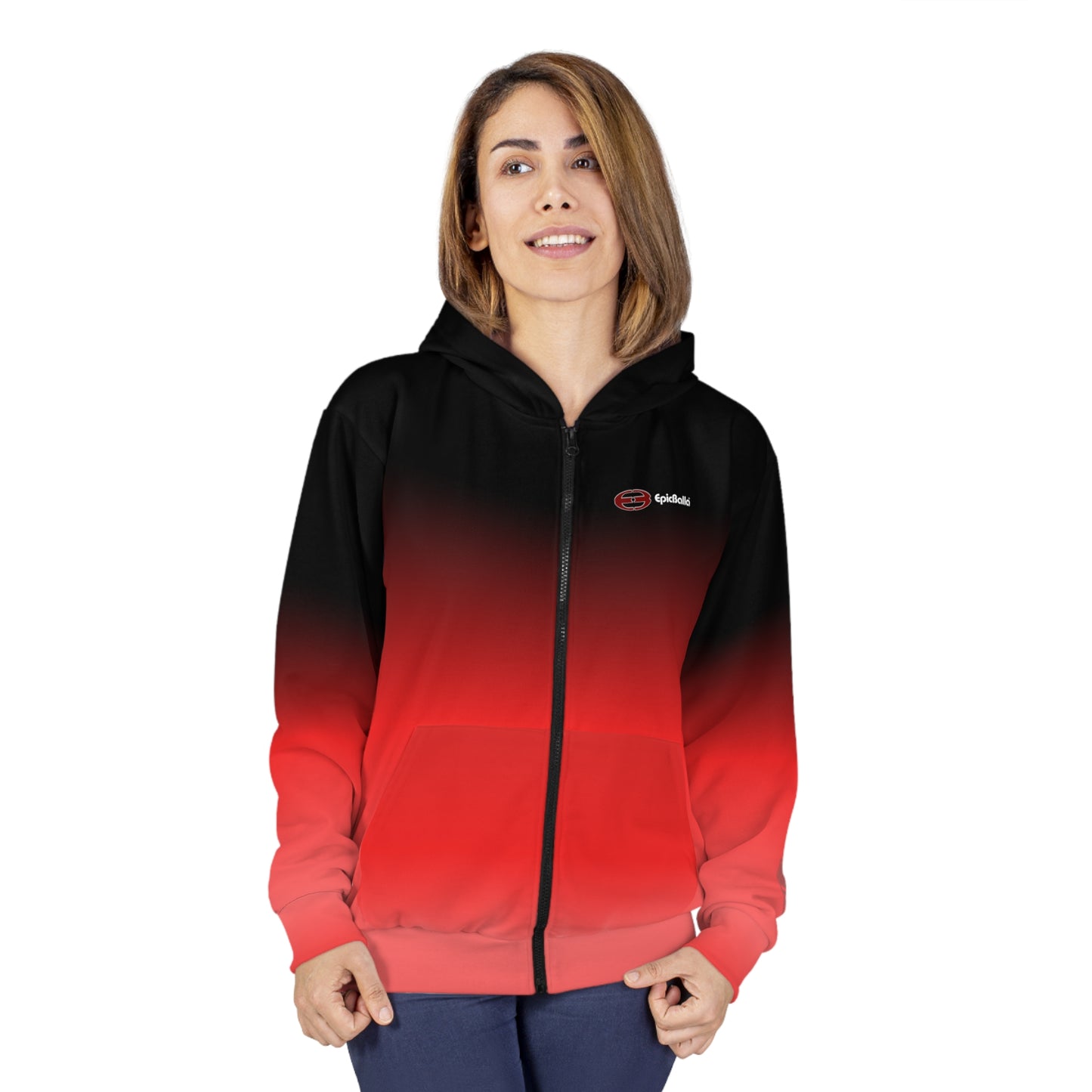 Unisex Zip Hoodie Team Red