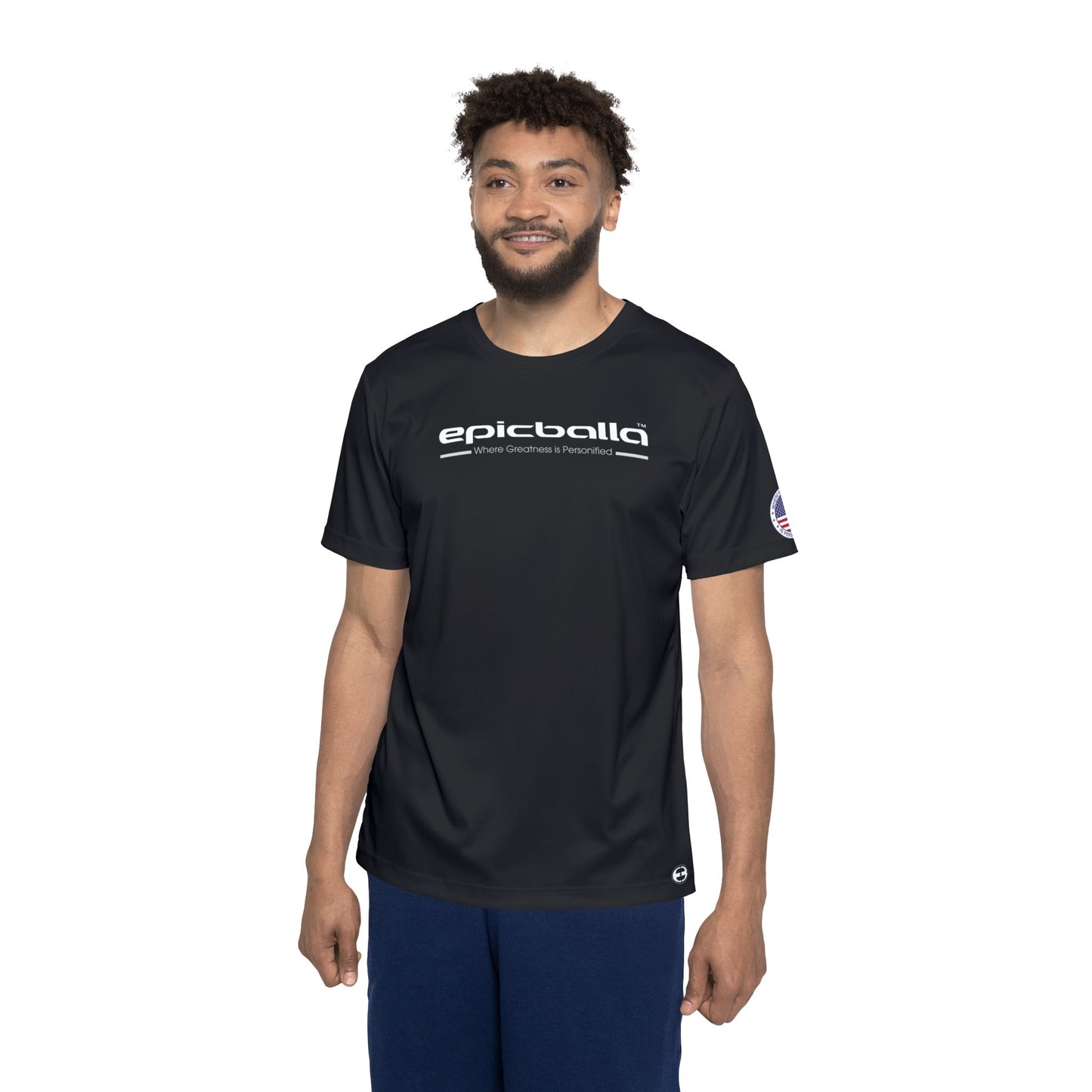 Black Epicballa Performance Tee - Where Greatness is Personified