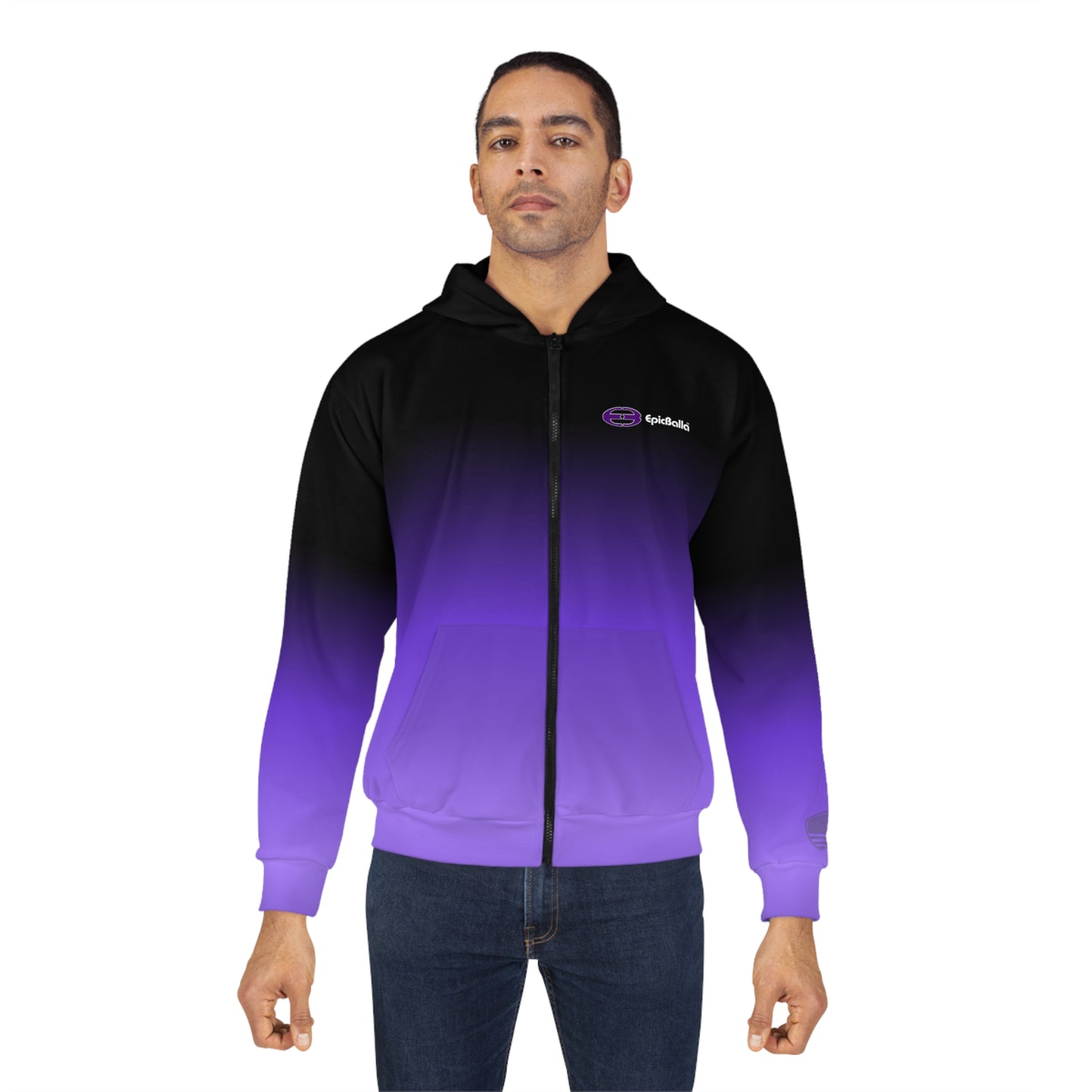 Unisex Zip Hoodie Team Purple