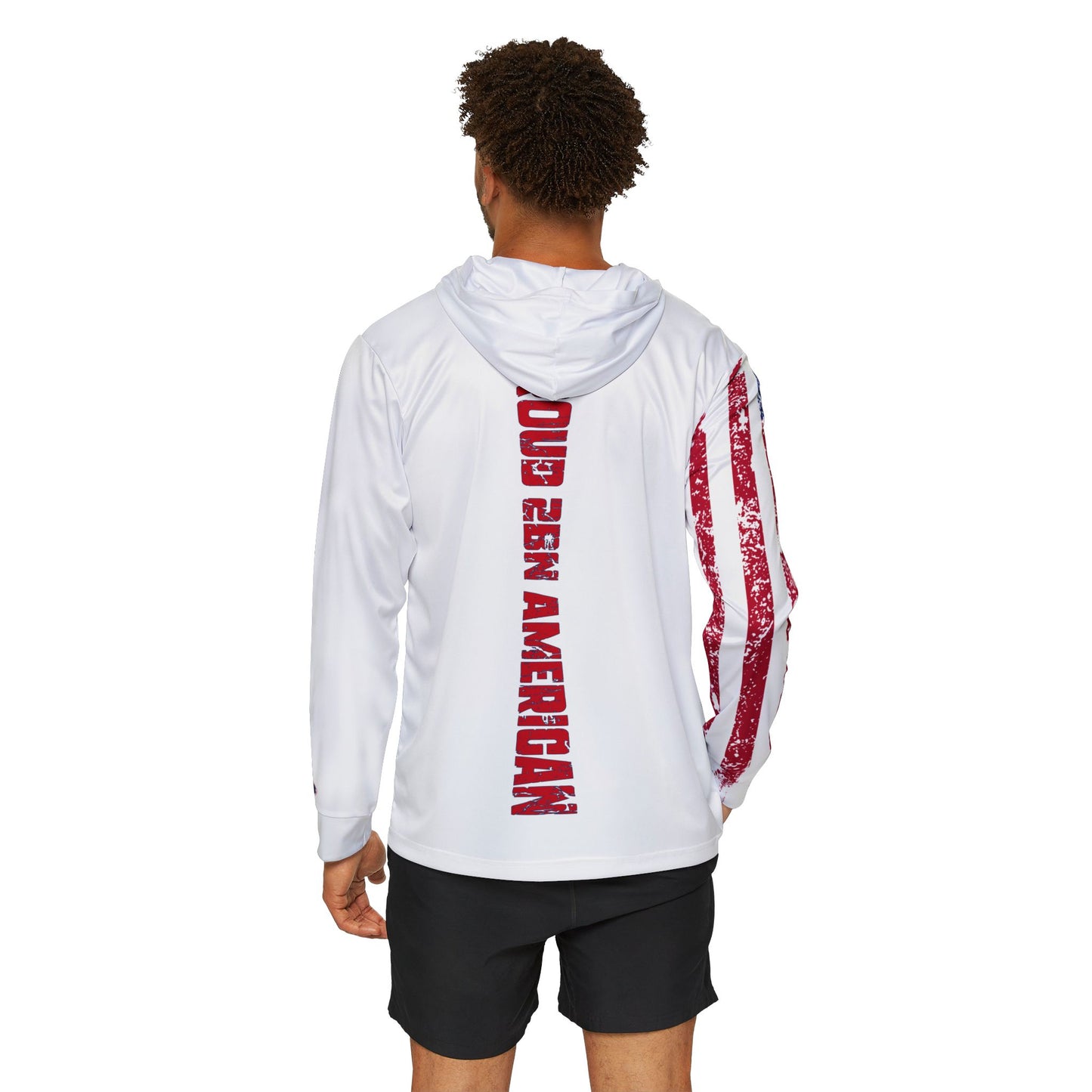 Sports Warmup Hoodie - In God We Trust and Proud to Be an American Design